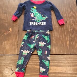 Carter's Navy and Red Tree-Rex Pajama Set